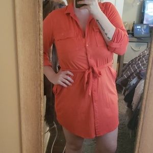 Red Microsuede Dress